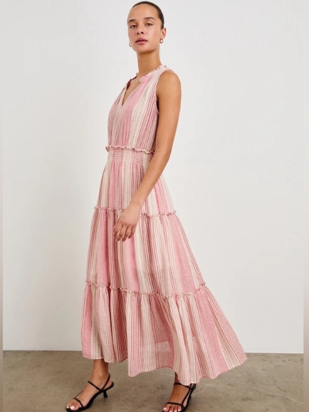 Rails Lou Lou Salerno Stripe Linen Maxi Dress - Picture 2 of 9